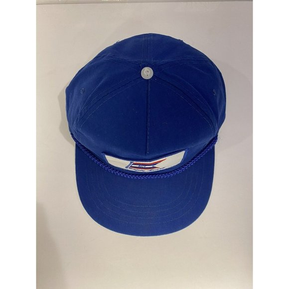 Vintage Yupoong ACT Safety Award Blue Snapback Hat - Picture 4 of 6